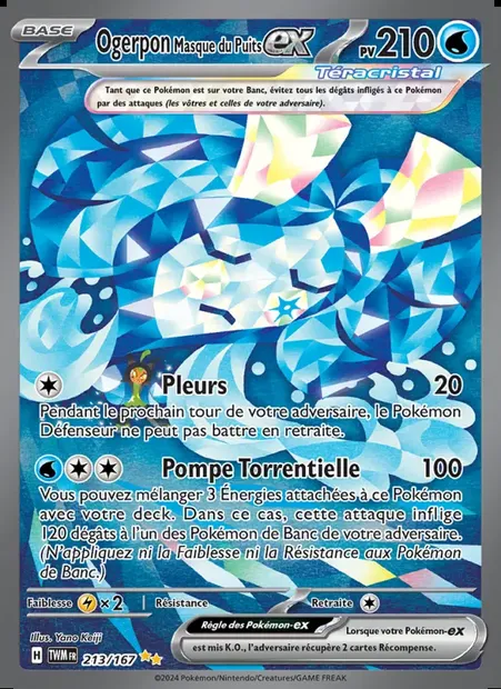 Ogerpon Masque du Puits-ex, carte Pokémon TWM 213 — extension Mascarade Crépusculaire