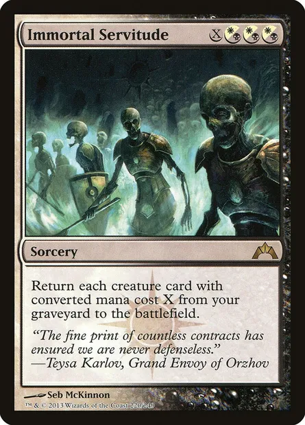 Immortal Servitude, Magic card GTC 220 — Gatecrash set