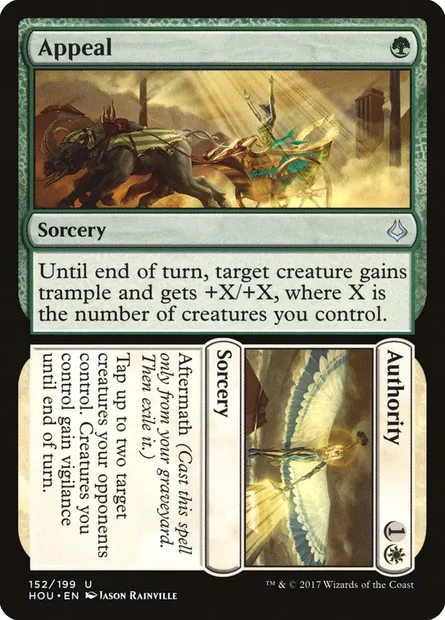Appeal // Authority, Magic card HOU 152 — Hour of Devastation set