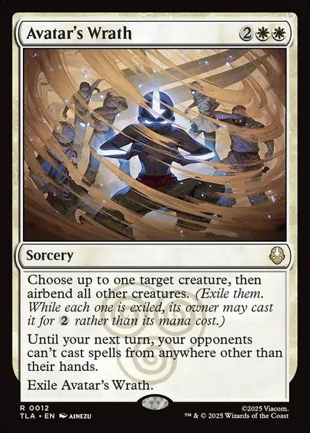 Avatar's Wrath, Magic card TLA 12 — Avatar: The Last Airbender set