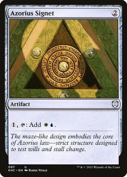 Azorius Signet, Magic card KHC 97 — Kaldheim Commander set