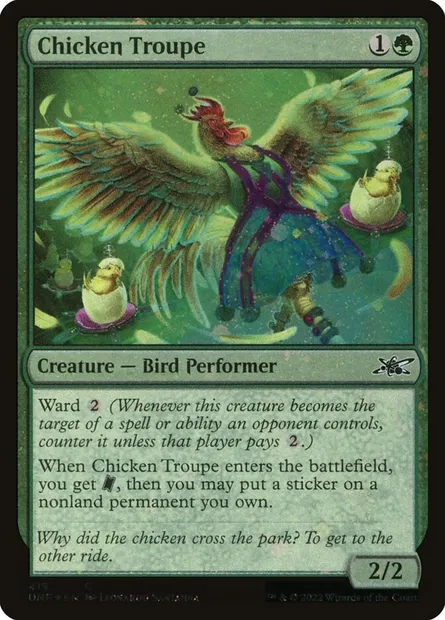 Chicken Troupe, Magic card UNF 419 — Unfinity set