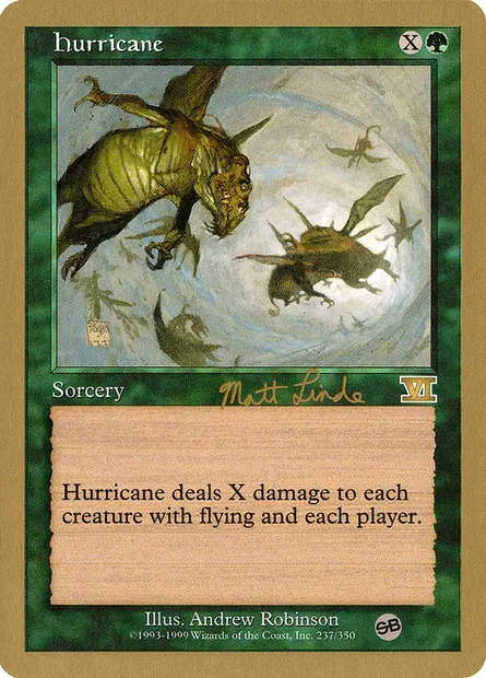 Ouragan, carte Magic WC99 ml237sb — extension World Championship Decks 1999