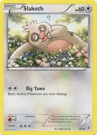 Slakoth, Pokémon card TK7A 015 — XY Trainer Kit: Bisharp set