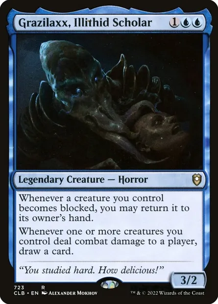 Grazilaxx, Illithid Scholar, Magic card CLB 723 — Commander Legends: Battle for Baldur's Gate set