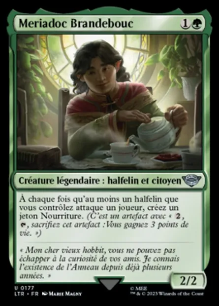 Meriadoc Brandebouc, carte Magic LTR 177 — extension Le Seigneur des Anneaux : chroniques de la Terre du Milieu