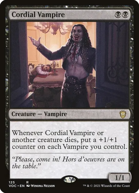 Cordial Vampire, Magic card VOC 125 — Crimson Vow Commander set