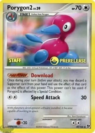 Porygon2, Pokémon card PRE 049s — Prerelease Promos set