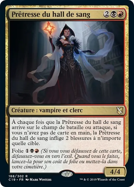 Prêtresse du hall de sang, carte Magic C19 188 — extension Commander 2019