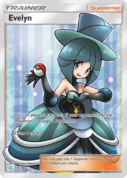 Evelyn, Pokémon card TEU 175 — Team Up set
