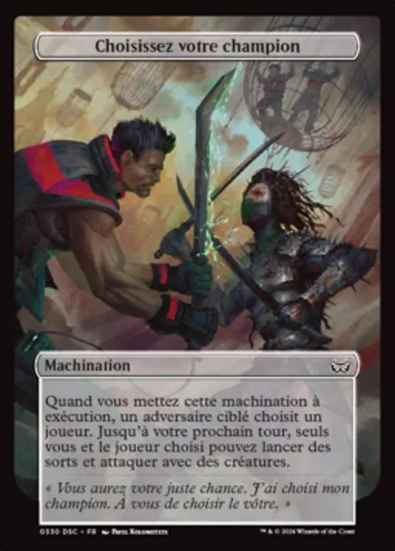 Choisissez votre champion, carte Magic DSC 330 — extension Duskmourn: House of Horror Commander