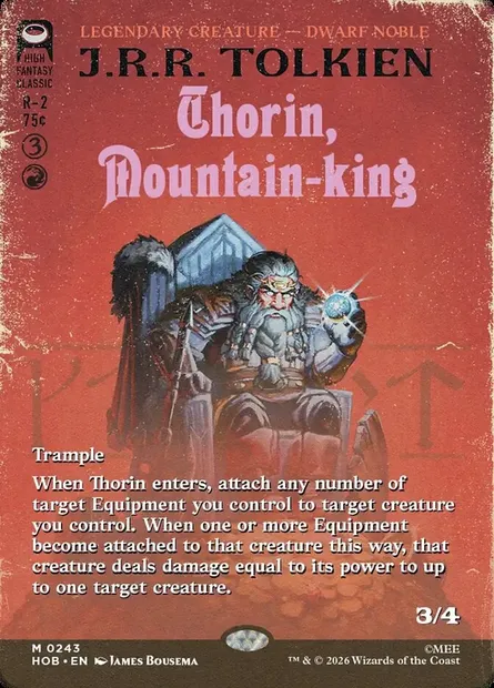Thorin, Mountain-king, Magic card HOB 243 — The Hobbit set