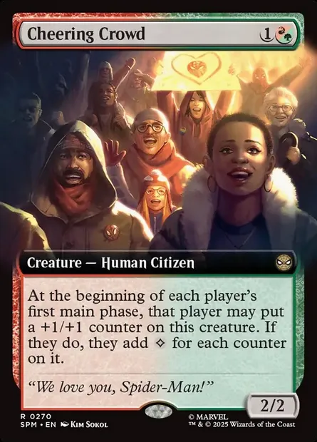 Cheering Crowd, Magic card SPM 270 — Marvel's Spider-Man set