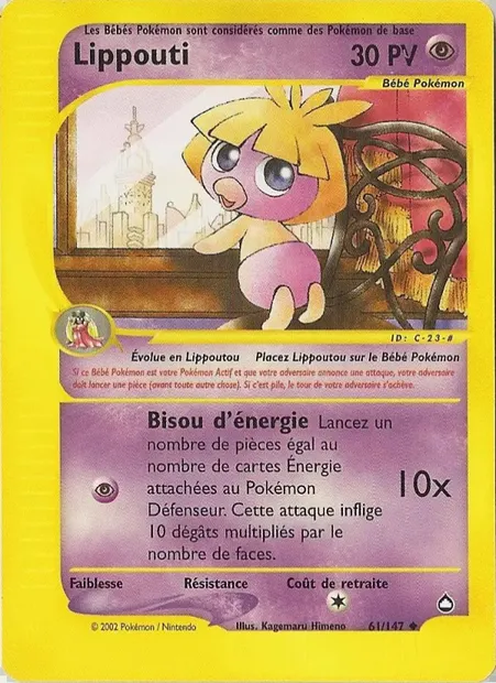 Lippouti, carte Pokémon AQ 61 — extension Aquapolis