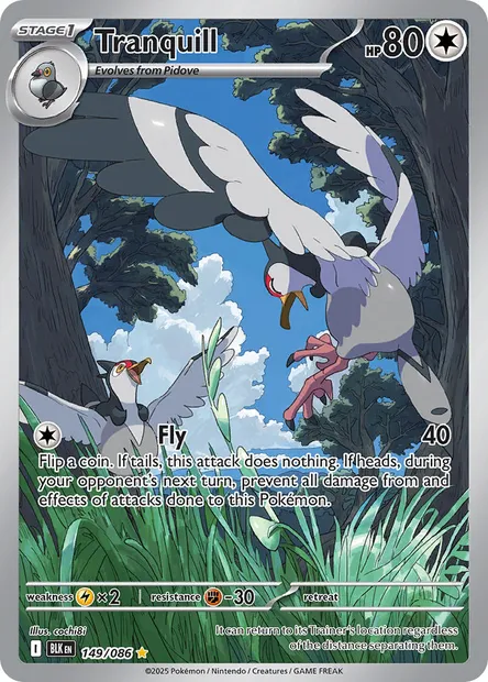 Tranquill, Pokémon card BLK 149 — Black Bolt set