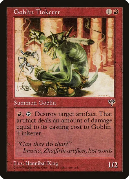 Goblin Tinkerer, Magic card MIR 180 — Mirage set