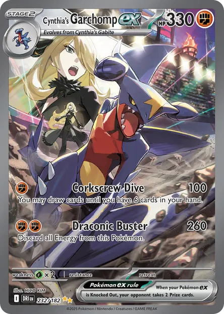 Cynthia's Garchomp ex, Pokémon card DRI 232 — Destined Rivals set