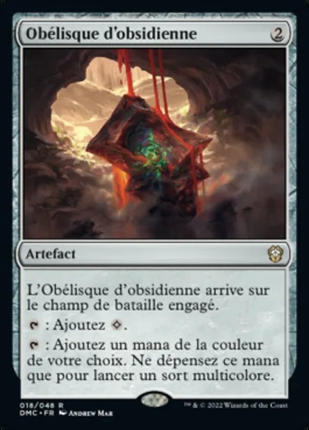 Obélisque d'obsidienne, carte Magic DMC 18 — extension Dominaria United Commander