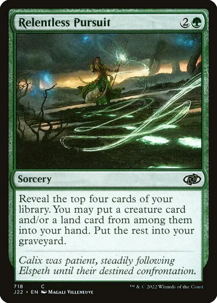 Relentless Pursuit, Magic card J22 718 — Jumpstart 2022 set