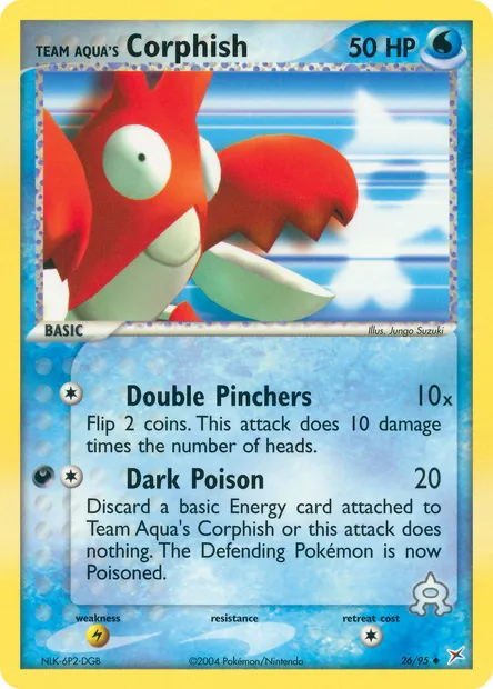 Team Aqua's Corphish, Pokémon card MA 26 — Team Magma vs Team Aqua set