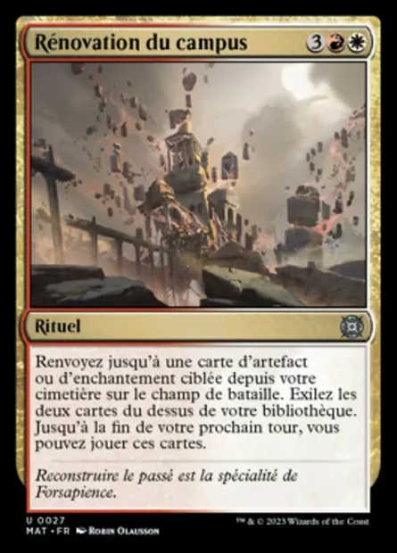 Rénovation du campus, carte Magic MAT 27 — extension L'invasion des machines : le jour d'après