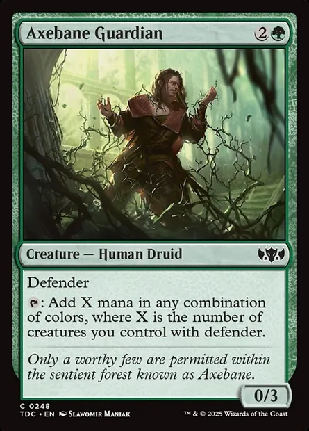 Axebane Guardian, Magic card TDC 248 — Tarkir: Dragonstorm Commander set