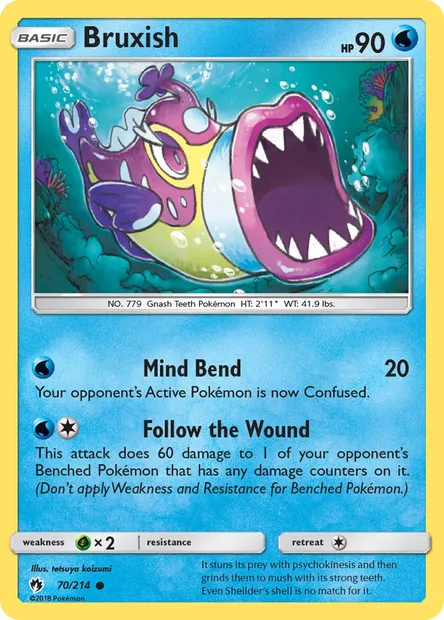 Bruxish, Pokémon card LOT 70 — Lost Thunder set