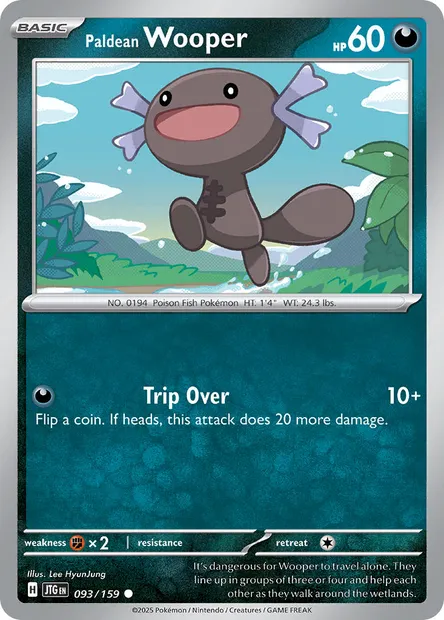 Paldean Wooper, Pokémon card JTG 093 — Journey Together set