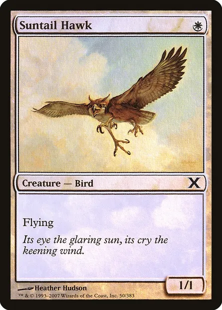 Suntail Hawk, Magic card 10E 50★ — Tenth Edition set