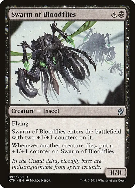 Swarm of Bloodflies, Magic card KTK 92 — Khans of Tarkir set