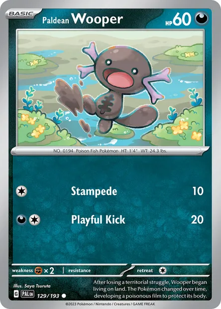 Paldean Wooper, Pokémon card PAL 129 — Paldea Evolved set