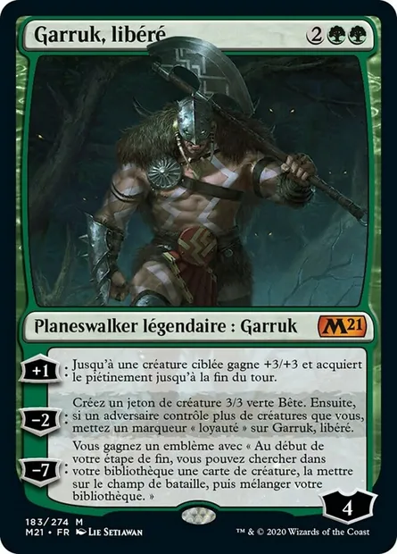 Garruk, libéré, carte Magic M21 183 — extension Core Set 2021