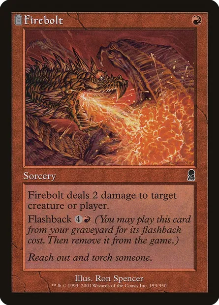 Firebolt, Magic card ODY 193 — Odyssey set