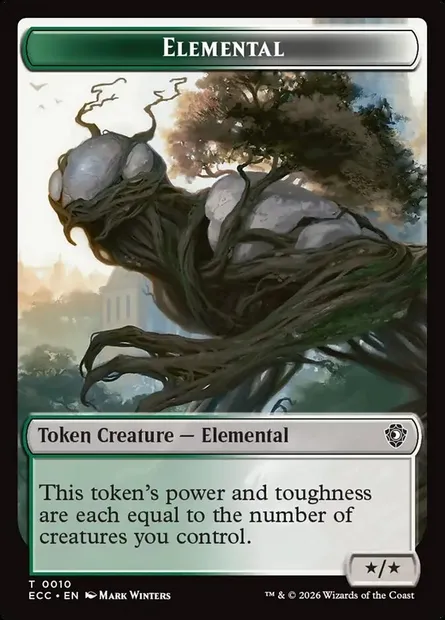 Elemental, Magic card TECC 10 — Lorwyn Eclipsed Commander Tokens set