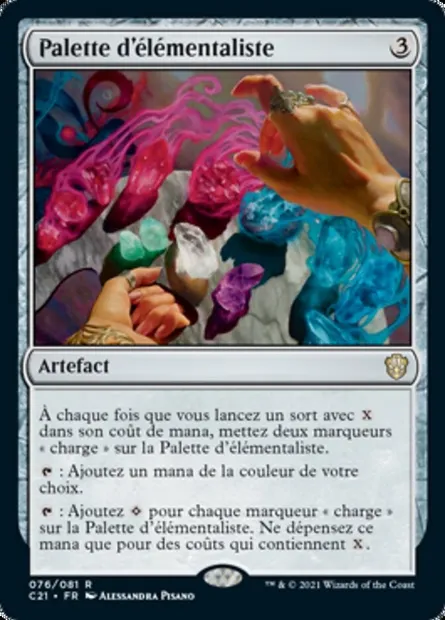 Palette d'élémentaliste, carte Magic C21 76 — extension Commander 2021