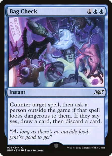 Bag Check, Magic card UNF 36 — Unfinity set