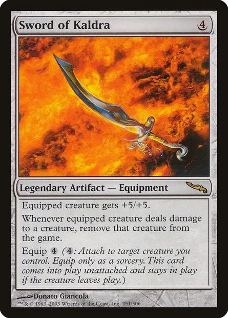 Épée de Kaldra, carte Magic MRD 251 — extension Mirrodin