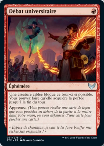 Débat universitaire, carte Magic STX 91 — extension Strixhaven: l'Académie des Mages