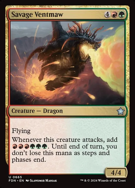 Savage Ventmaw, Magic card FDN 665 — Foundations set