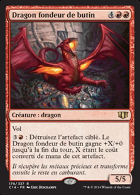 Dragon fondeur de butin, carte Magic C14 178 — extension Commander 2014