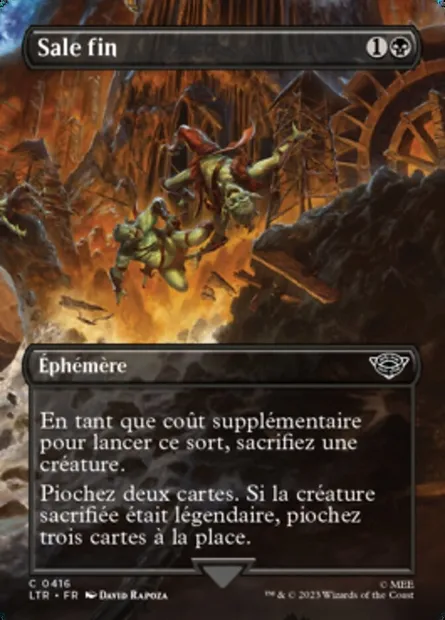 Sale fin, carte Magic LTR 416 — extension Le Seigneur des Anneaux : chroniques de la Terre du Milieu