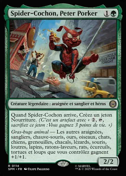 Spider-Cochon, Peter Porker, carte Magic SPM 114 — extension Marvel's Spider-Man