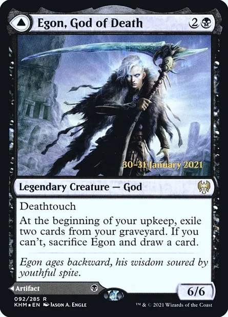 Egon, God of Death // Throne of Death, Magic card PKHM 92s — Kaldheim Promos set