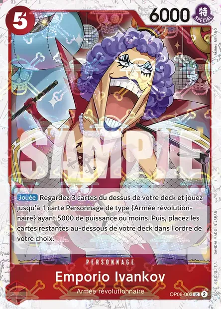 Emporio Ivankov, carte One Piece OP06-003 — extension ONE PIECE CARD THE BEST