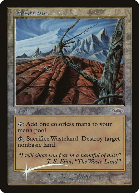 Wasteland, Magic card MPR 1 — Magic Player Rewards 2001 set