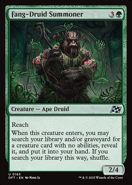 Fang-Druid Summoner, Magic card DFT 163 — Aetherdrift set