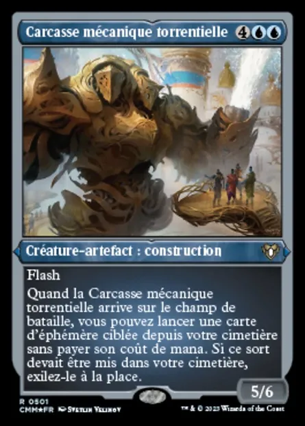 Carcasse mécanique torrentielle, carte Magic CMM 501 — extension Commander Masters