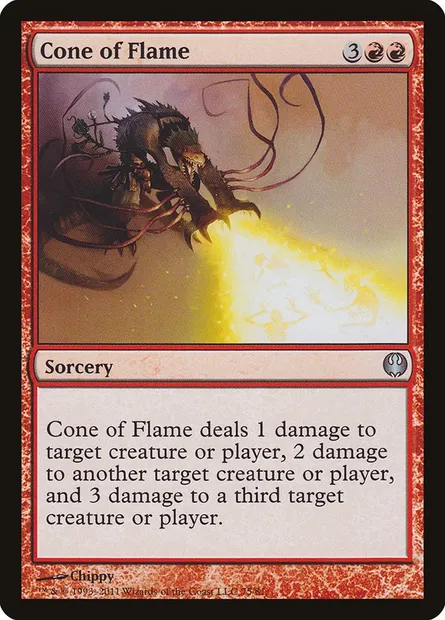 Cone of Flame, Magic card DDG 75 — Duel Decks: Knights vs. Dragons set