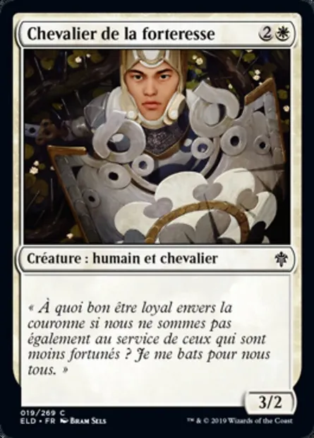 Chevalier de la forteresse, carte Magic ELD 19 — extension Throne of Eldraine