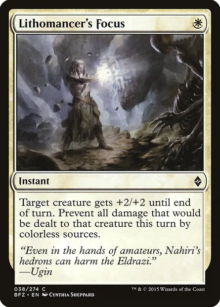 Lithomancer's Focus, Magic card BFZ 38 — Battle for Zendikar set
